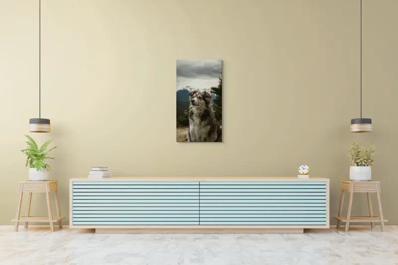 Tablou Canvas, "Paznic al vârfurilor înzăpezite", 50 x 90 cm – poza 6
