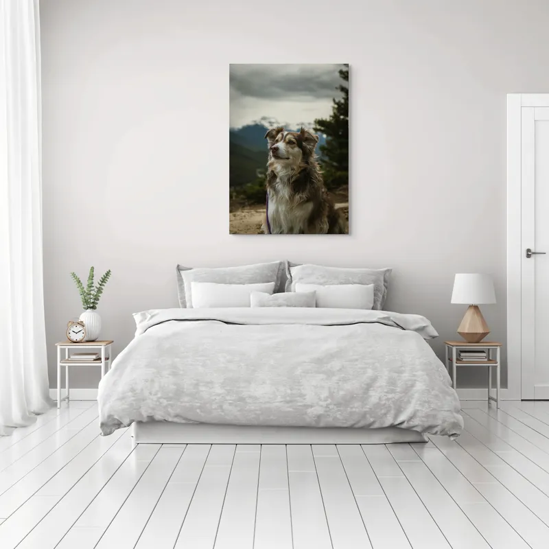Tablou Canvas, "Paznic al vârfurilor înzăpezite", 70 x 100 cm – poza 3