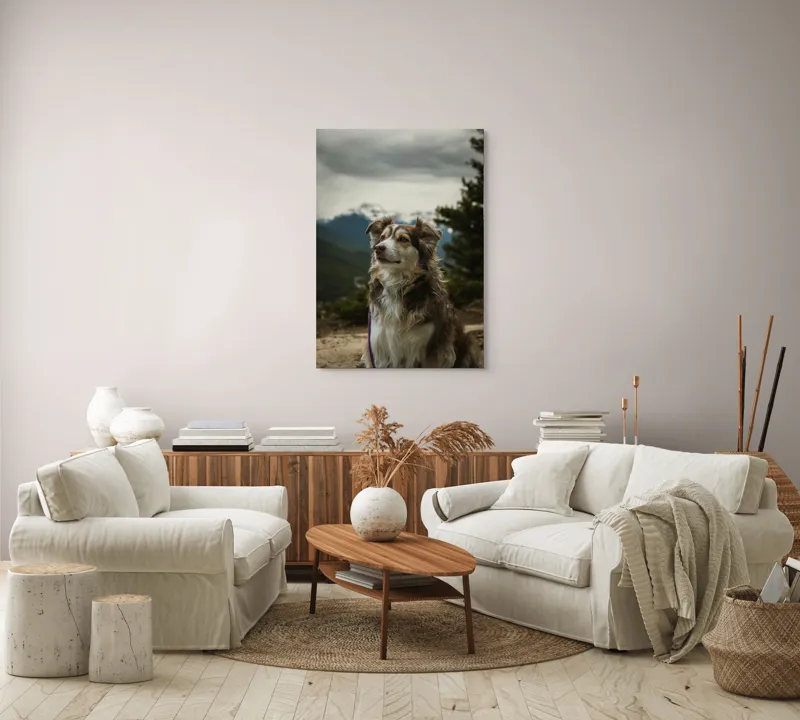Tablou Canvas, "Paznic al vârfurilor înzăpezite", 70 x 100 cm – poza 4