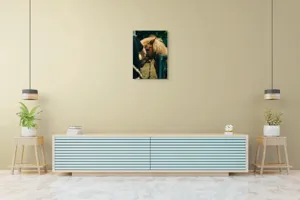 Tablou Canvas, "Întâlnire blândă cu un ponei brun", 50 x 70 cm – poza 6