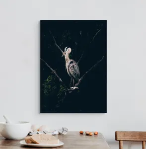 Tablou Canvas, "Egreta singuratică la apusul zilei", 50 x 70 cm – poza 3
