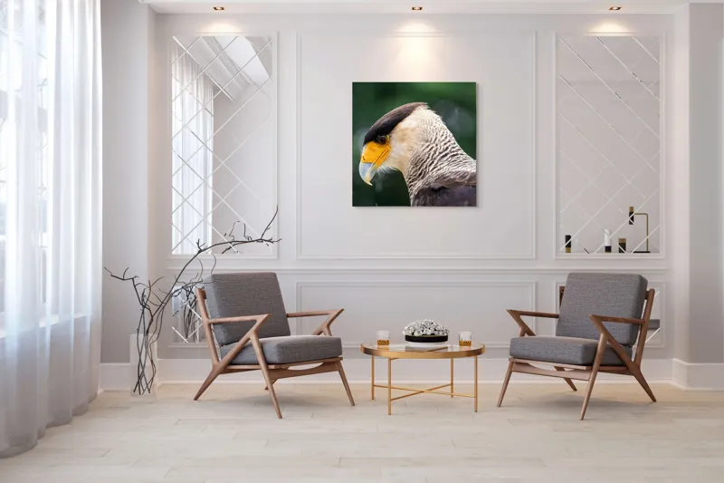 Tablou Canvas, "Privirea enigmatică a pasării răpitoare", 100 x 100 cm – poza 7