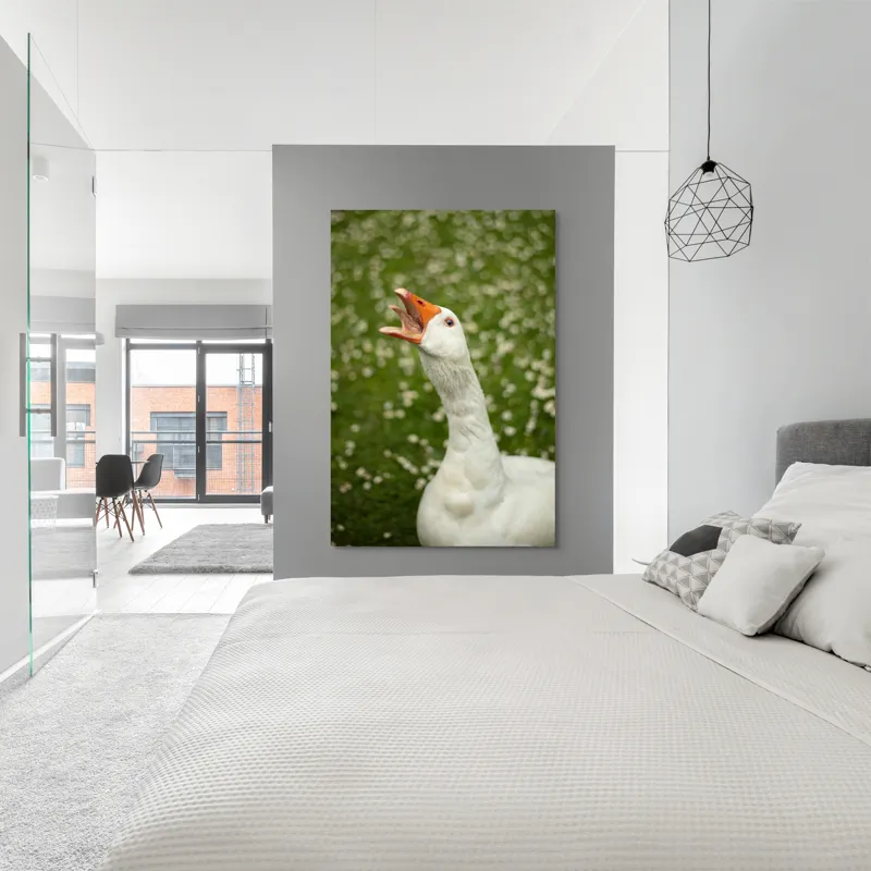 Tablou Canvas, "Gâsca cântă în grădina înflorită", 100 x 150 cm – poza 5