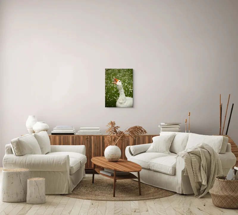 Tablou Canvas, "Gâsca cântă în grădina înflorită", 39 x 54 cm – poza 5