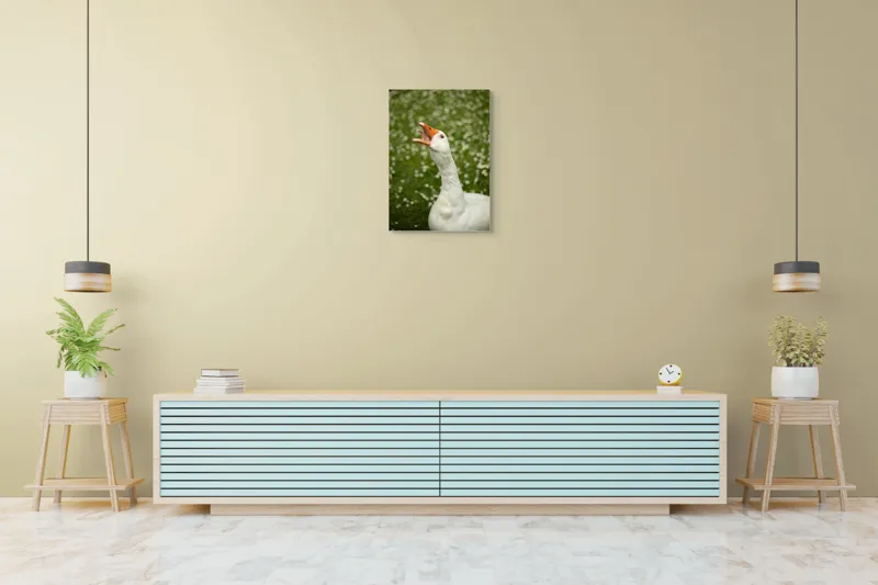 Tablou Canvas, "Gâsca cântă în grădina înflorită", 50 x 70 cm – poza 6