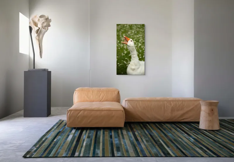 Tablou Canvas, "Gâsca cântă în grădina înflorită", 50 x 90 cm – poza 5