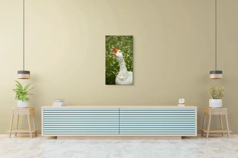 Tablou Canvas, "Gâsca cântă în grădina înflorită", 50 x 90 cm – poza 6