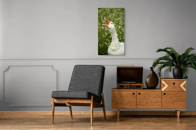 Tablou Canvas, "Gâsca cântă în grădina înflorită", 50 x 90 cm – poza 8