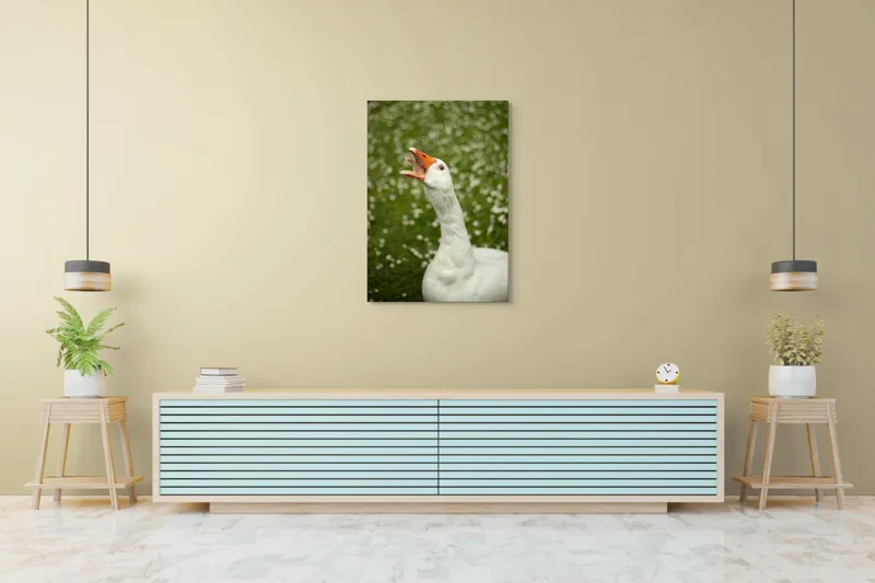 Tablou Canvas, "Gâsca cântă în grădina înflorită", 70 x 100 cm – poza 5