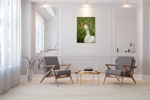 Tablou Canvas, "Gâsca cântă în grădina înflorită", 70 x 100 cm – poza 8