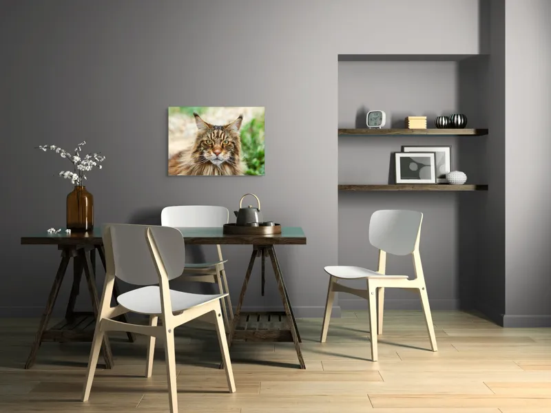 Tablou Canvas, "Pisică regală între fire verzi", 70 x 50 cm – poza 5