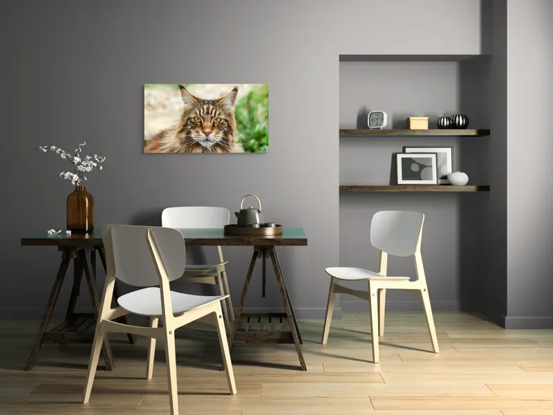 Tablou Canvas, "Pisică regală între fire verzi", 90 x 50 cm – poza 3