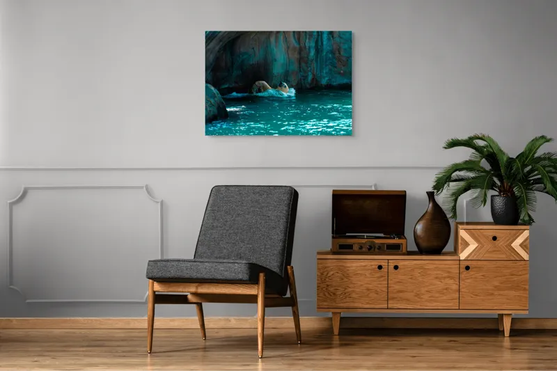 Tablou Canvas, "Urs polar în adâncuri albastre", 100 x 70 cm – poza 8