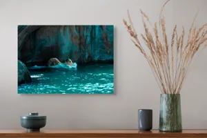 Tablou Canvas, "Urs polar în adâncuri albastre", 54 x 39 cm – poza 4