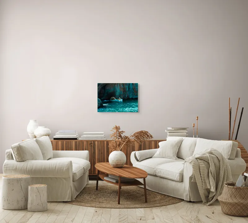 Tablou Canvas, "Urs polar în adâncuri albastre", 54 x 39 cm – poza 5