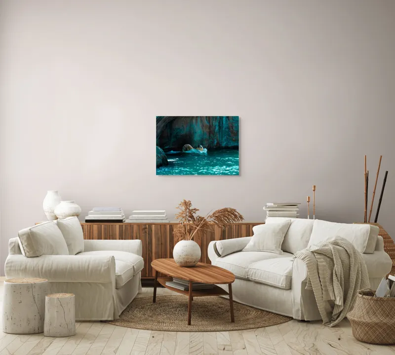 Tablou Canvas, "Urs polar în adâncuri albastre", 70 x 50 cm – poza 6