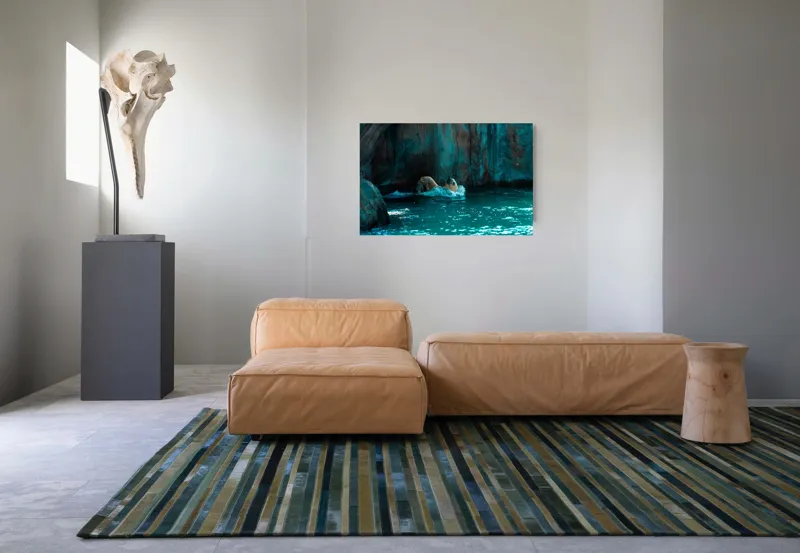 Tablou Canvas, "Urs polar în adâncuri albastre", 90 x 50 cm – poza 8