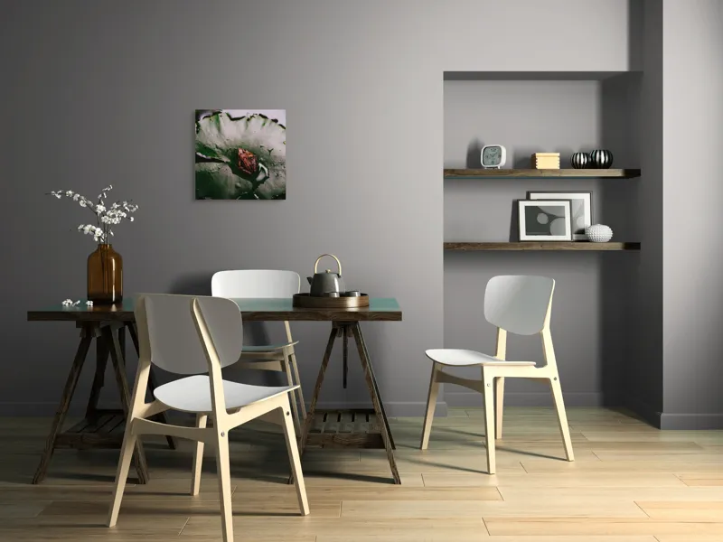 Tablou Canvas, "Broasca pe frunza de lotus verde", Broască, Lilioac, Apă, Frunze, Natură, 50 x 50 cm – poza 8