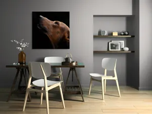 Tablou Canvas, "Câinele privind spre cer întunecat", 100 x 100 cm – poza 6