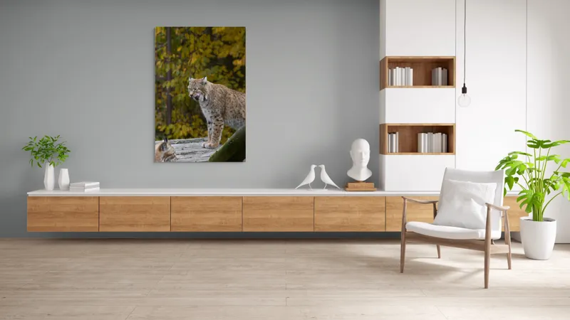 Tablou Canvas, "Râsul în pădurea aurie de toamnă", 100 x 150 cm – poza 8