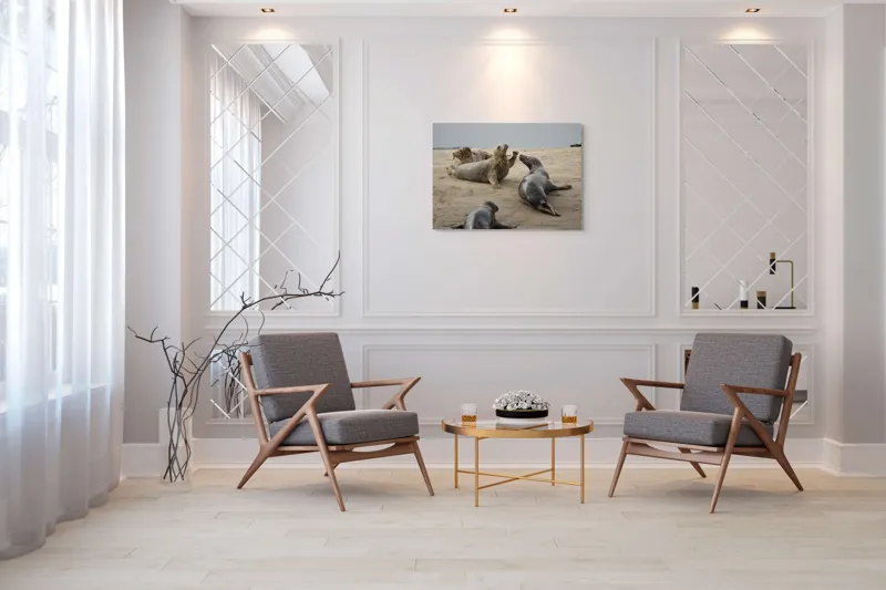 Tablou Canvas, "Foci relaxate pe plaja nisipoasă", 100 x 70 cm – poza 5