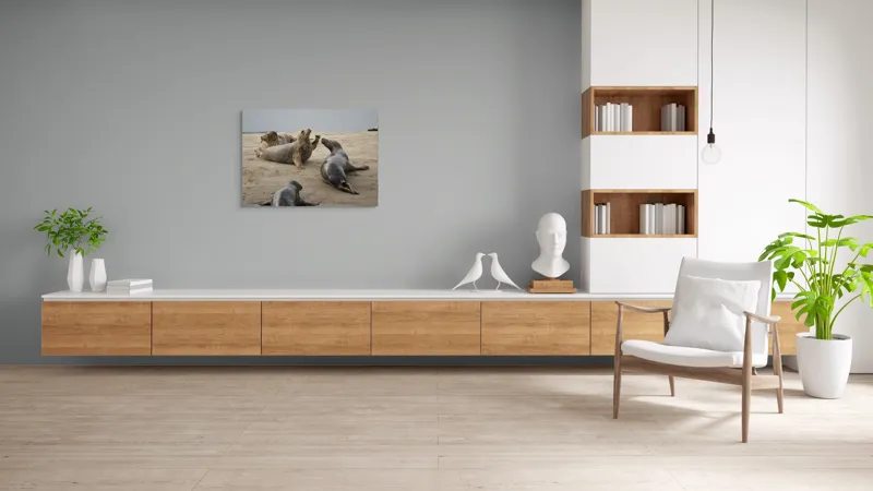 Tablou Canvas, "Foci relaxate pe plaja nisipoasă", 100 x 70 cm – poza 6