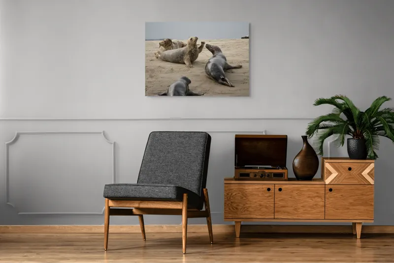 Tablou Canvas, "Foci relaxate pe plaja nisipoasă", 100 x 70 cm – poza 8