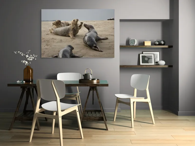 Tablou Canvas, "Foci relaxate pe plaja nisipoasă", 150 x 100 cm – poza 5
