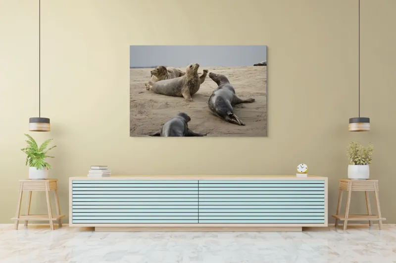 Tablou Canvas, "Foci relaxate pe plaja nisipoasă", 150 x 100 cm – poza 6