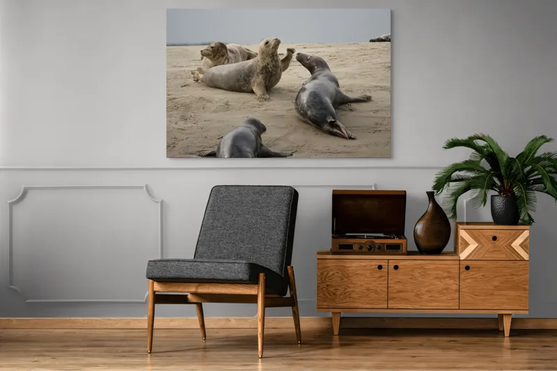 Tablou Canvas, "Foci relaxate pe plaja nisipoasă", 150 x 100 cm – poza 8