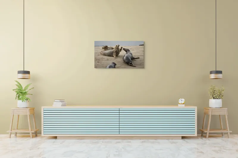 Tablou Canvas, "Foci relaxate pe plaja nisipoasă", 90 x 50 cm – poza 5