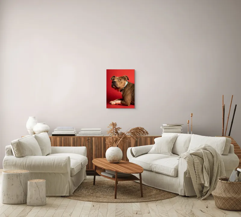 Tablou Canvas, Iepure, Verde, Blană, Roșu, Urechi, Privire, Liniște, 39 x 54 cm – poza 5