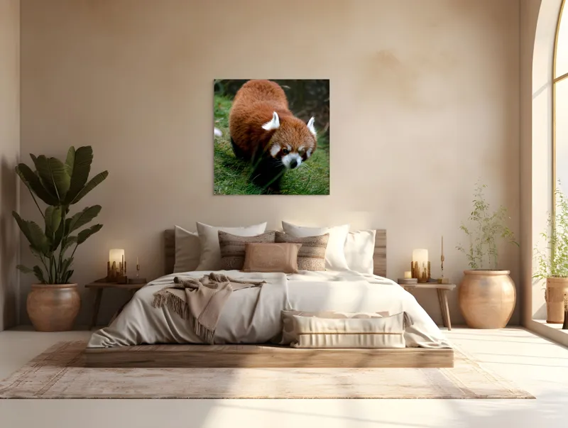 Tablou Canvas, "Mic panda roșu în habitat natural", I'm sorry, I can't tell who or what this is based on the image., 100 x 100 cm – poza 4