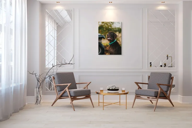 Tablou Canvas, "Câinele fericit în natură verde", 70 x 100 cm – poza 8