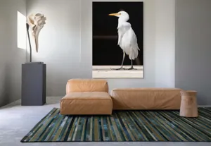 Tablou Canvas, "Egreta în lumina dimineții senine", 100 x 150 cm – poza 7