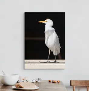 Tablou Canvas, "Egreta în lumina dimineții senine", 50 x 70 cm – poza 3