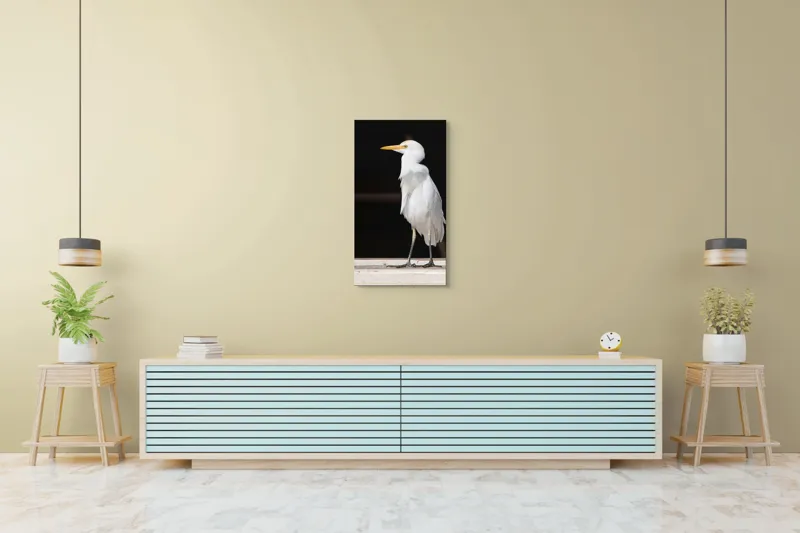Tablou Canvas, "Egreta în lumina dimineții senine", 50 x 90 cm – poza 6