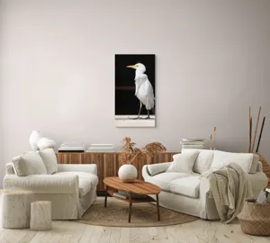 Tablou Canvas, "Egreta în lumina dimineții senine", 50 x 90 cm – poza 7