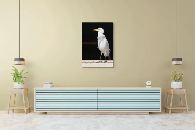 Tablou Canvas, "Egreta în lumina dimineții senine", 70 x 100 cm – poza 5