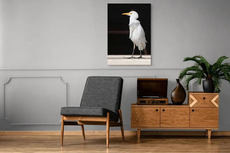 Tablou Canvas, "Egreta în lumina dimineții senine", 70 x 100 cm – poza 6