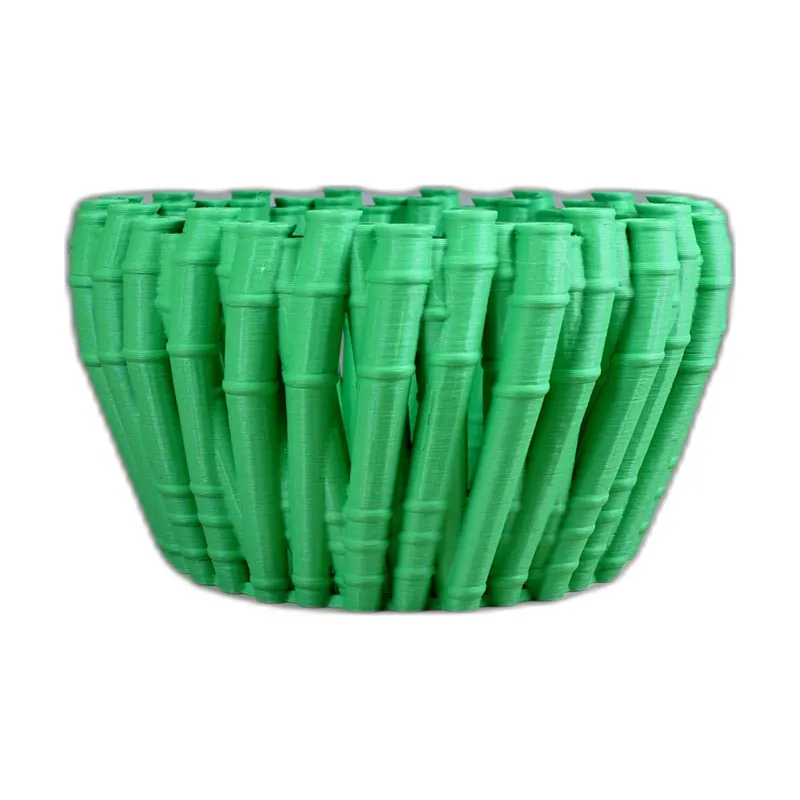 Bol decorativ stil bambus, verde, 10,8x10,8x5,9cm – poza 2
